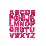 alphabet rose perles nacrées transfert thermocollant impresion dtf flex textile