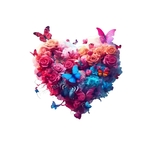 coeur fleurs papillons transfert thermocollant impression dtf flex textile