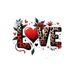 love léopard transfert thermocollant impression dtf flex textile