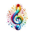 clé sol musique transfert thermocollant impression dtf flex textile