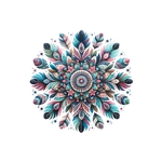 mandala plumes transfert thermocollant impression dtf flex textile