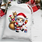 Père Noël Hotte Cadeaux Nounours2