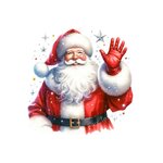 père noël salut transfert thermocollant impression dtf flex textile