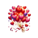 ballons coeurs transfert thermocollant impression dtf flex textile