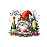 père noël réveillon transfert thermocollant impression dtf flex textile
