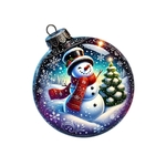 boule noël bonhomme neige transfert thermocollant impression dtf flex textile