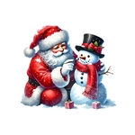 père noël bonhomme neige transfert thermocollant impression dtf flex textile