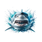 requin dents mer transfert thermocollant impression dtf flex textile