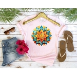 Mandala Orange Bleu1