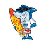 requin surf t-shirt transfert thermocollant impression dtf flex textile