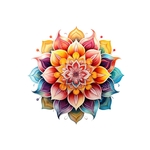 mandala fleur transfert thermocollant impression dtf flex textile