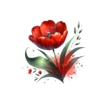 fleur tulipe transfert thermocollant impression dtf flex textile