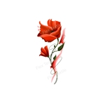 fleurs coquelicots transfert thermocollant impression dtf felx textile