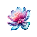 fleur lotus fumée transfert thermocollant impression dtf flex textile