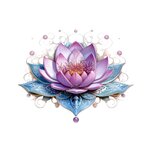 lotus fleur perles transfert thermocollant impression dtf flex textile