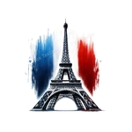 tour eiffel drapeau frnace transfert thermocollant impression dtf flex textile