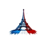 Tour eiffel france transfert thermocollant impression dtf flex textile