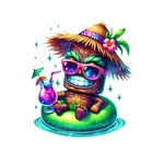 tiki bouée transfert thermocollant impression dtf flex textile