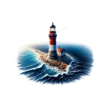 phare mer transfert thermocollant impression dtf flex textile