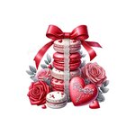 macarons coeurs transfert thermocollant impression dtf flex textile