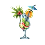 verre cocktail paille transfert thermocollant impression dtf flex textile