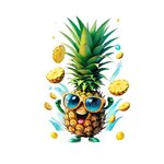 ananas morceaux transfert thermocollant impression dtf flex textile