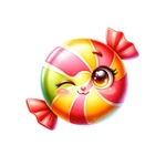 bonbon clin d'oeil transfert thermocollant impression dtf flex textile