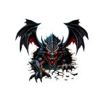 dragon monstre transfert thermocollant impression dtf flex textile