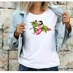 Oiseau Mésange Fleurs1