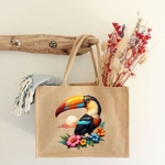 Oiseau Toucan Fleurs2