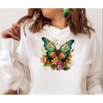 Papillon Vert Fleurs1