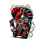 motard moto transfert thermocollant impression dtf flex textile