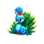petit paon bleu transfert thermocollant impression dtf flex textile