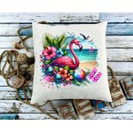 Flamant Plage Lunettes Tongs2