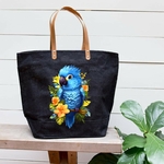 Bébé Perroquet Bleu Fleurs2