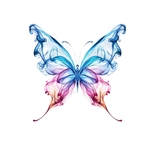 papillon fumée transfert thermocollant impression dtf flex textile