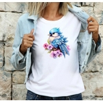 Oiseau Bleu Fleurs1