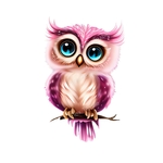 hibou rose transfert thermocollant impression dtf flex textile