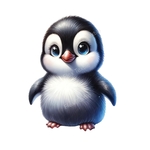 bébé pingouin transfert thermocollant impression dtf flex textile