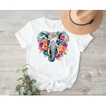 Tête Eléphant Fleurs1