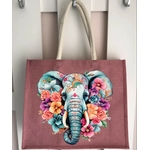 Tête Eléphant Fleurs2
