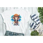 Eléphant Coiffe Plumes1
