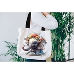 Eléphant Fleurs Eau2