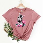 Zèbre Fleurs Cute1