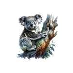 Koala branche transfert thermocollant impression DTF flex textile