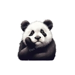 Panda pense transfert thermocollant impression DTF flex textile