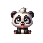 Panda meche langue transfert thermocollant impression DTF flex textile