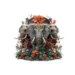 Trois elephants transfert thermocollant impression DTF flex textile