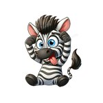 zebre assis humour langue transfert thermocollant impression DTF flex textile