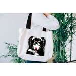 femme sucette transfert thermocollant impression dtf flex textile t-shirt femme homme enfant sac shopping course sport mains bag
